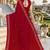 Red sequin embroidered work georgette designer saree for women
