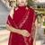 Red sequin embroidered work georgette designer saree for women