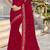 Red sequin embroidered work georgette designer saree for women