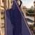 Navy blue sequin embroidered work georgette designer saree for women