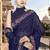 Navy blue sequin embroidered work georgette designer saree for women
