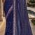 Navy blue sequin embroidered work georgette designer saree for women