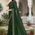 Bottle green sequin embroidered work georgette designer saree for women