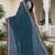 Teal blue sequin embroidered work georgette designer saree for women