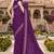 Wine sequin embroidered work georgette designer saree for women