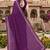 Wine sequin embroidered work georgette designer saree for women