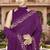 Wine sequin embroidered work georgette designer saree for women