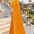 Mustard sequin embroidered work georgette designer saree for women