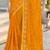 Mustard sequin embroidered work georgette designer saree for women