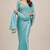 Elegant fandy satin designer saree with premium mirror lace border