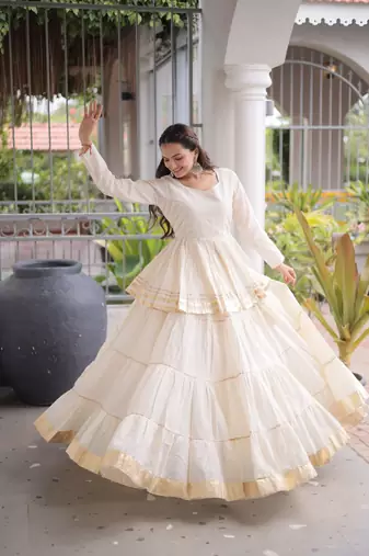 Cora Cotton Lehenga Choli Set With Gota Patti And Lace Work