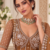 Brown Color Thread,Sequins,Motif And Sequins Work Net Lehenga Choli