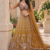 Brown Color Thread,Sequins,Motif And Sequins Work Net Lehenga Choli