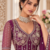 Plum Color Thread,Sequins,Motif And Sequins Work Net Lehenga Choli