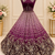 Plum Color Thread,Sequins,Motif And Sequins Work Net Lehenga Choli