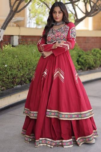 Kora Cotton Lehenga Choli Set With Zari And Mirror Lace Work
