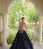 Kora Cotton Lehenga Choli Set With Zari And Mirror Lace Work