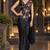black floral embroidered patch nc satin ready to wear party wear saree with stitched blouse
