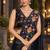 black floral embroidered patch nc satin ready to wear party wear saree with stitched blouse