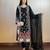 Designer sequence embroidered kaftaan with pant and dupatta