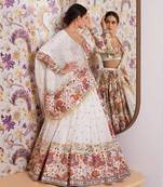 White Navratri Lehenga Choli With Dupatta