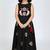Black south indian embrodairy pattu pavadai silk blend readymade lehenga choli dress for kids