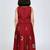 Maroon south indian embrodairy pattu pavadai silk blend readymade lehenga choli dress for kids