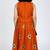 Orange south indian embrodairy pattu pavadai silk blend readymade lehenga choli dress for kids