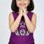 Purple south indian embrodairy pattu pavadai silk blend readymade lehenga choli dress for kids