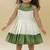 Green south indian readymade traditional pattu pavadai jacquard frock dress for baby girls