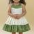 Green south indian readymade traditional pattu pavadai jacquard frock dress for baby girls