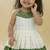 Green south indian readymade traditional pattu pavadai jacquard frock dress for baby girls