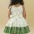 Green south indian readymade traditional pattu pavadai jacquard frock dress for baby girls