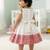 Pink south indian readymade traditional pattu pavadai jacquard frock dress for baby girls