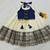 Blue indian readymade traditional pattu pavadai tapeta silk lehenga choli dress for kids