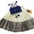 Blue indian readymade traditional pattu pavadai tapeta silk lehenga choli dress for kids