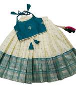 Rama indian readymade traditional pattu pavadai tapeta silk lehenga choli dress for kids