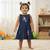 Blue south indian traditional pattu pavadai tapeta silk embrodairy frock dress