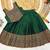 Green south indian traditional pattu pavadai silk blend readymade lehenga choli dress for girl's