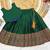 Green south indian traditional pattu pavadai silk blend readymade lehenga choli dress for girl's