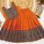 Orange south indian traditional pattu pavadai silk blend readymade lehenga choli dress for girl's