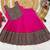 Pink south indian traditional pattu pavadai silk blend readymade lehenga choli dress for girl's