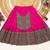Pink south indian traditional pattu pavadai silk blend readymade lehenga choli dress for girl's