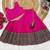 Pink south indian traditional pattu pavadai silk blend readymade lehenga choli dress for girl's
