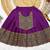 Purple south indian traditional pattu pavadai silk blend readymade lehenga choli dress for girl's