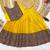 Yellow south indian traditional pattu pavadai silk blend readymade lehenga choli dress for girls