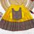 Yellow south indian traditional pattu pavadai silk blend readymade lehenga choli dress for girls
