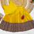 Yellow south indian traditional pattu pavadai silk blend readymade lehenga choli dress for girls