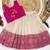 Pink girls south indian pattu pavadai | traditional jacquard silk lehenga choli set