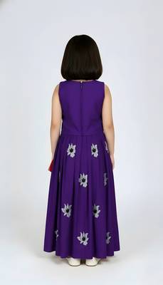 Jambali south indian embrodairy pattu pavadai silk blend readymade lehenga choli dress for kids 4
